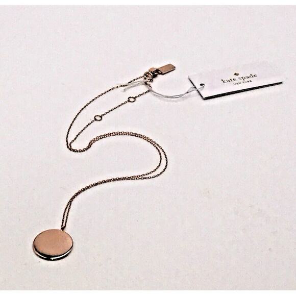 Kate Spade Demi Fine Rose Gold Plated Engravable ID Necklace $148 - Picture 1 of 7